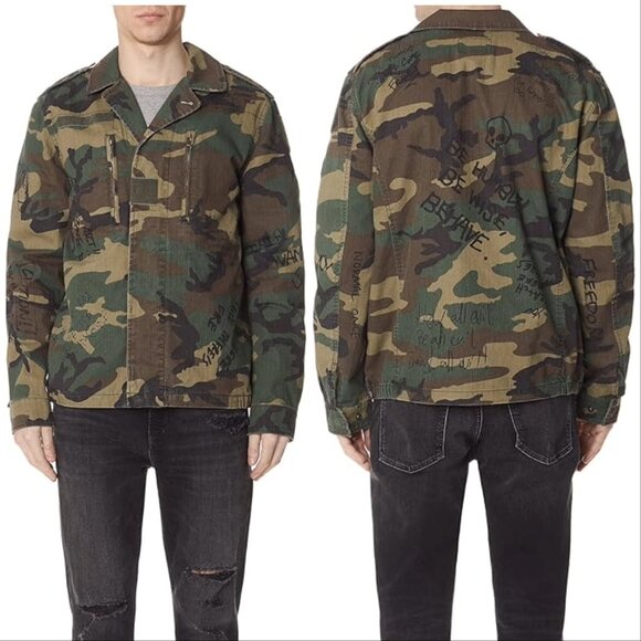 Alpha Industries F-2 French Field Deco Woodland Camo Jacket Coat - Picture 1 of 10